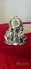 Orologio da Tavolo Elefanti Portafortuna - Vintage
