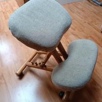 Sedia Ergonomica in legno e tessuto