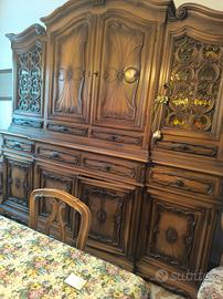 sala da pranzo completa stile Barocco in legno Noc