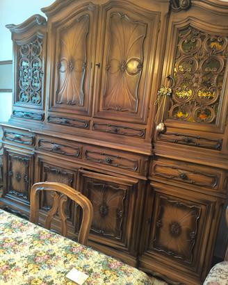 sala da pranzo completa stile Barocco in legno Noc