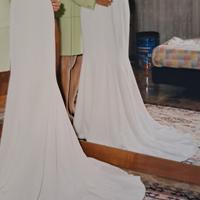Abito da sposa, color panna, tg.42