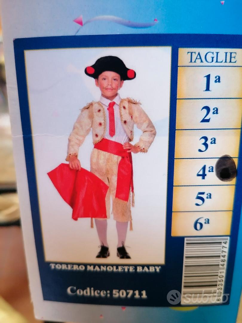 Costume vestito di carnevale Torero Manolete bambino da 0 a 3 anni