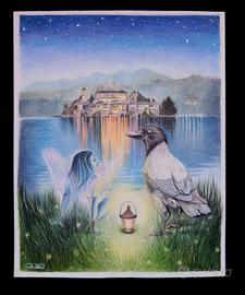 "Magie e misteri del Lago d'Orta " disegno 24x30cm