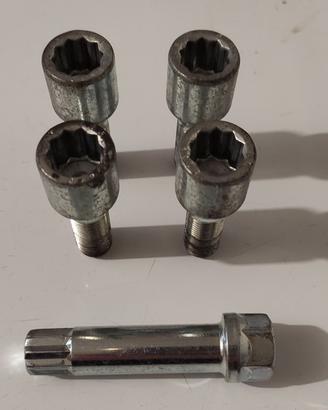 4 Bulloni Antifurto Passo fino 1,25 Peugeot