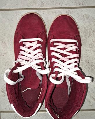 Sneakers scarpe donna uomo unisex bordeaux 
