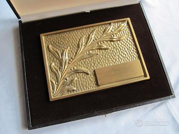 TARGA BRONZO IN ASTUCCIO sconto 50%