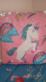 Cuscino cameretta bambini con unicorno 
