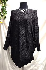 Maxi Pull lungo mini abito donna nero Only - Tg. L