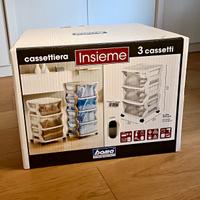 cassettiera con rotelle 3 cassetti