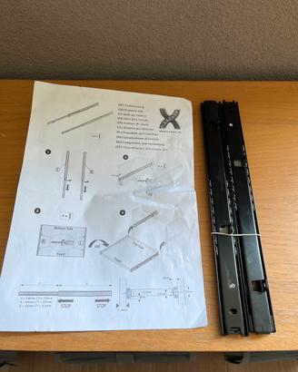 Guide scorrevoli telescopiche per ripiano cassetti