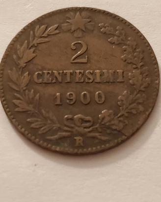 2 CENTESIMI 1897 - 1898 - 1900 UMBERTO I 3 Monete.