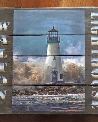 Cassetta in legno dipinta a mano