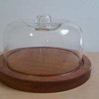 Campana vetro con piatto