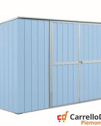 Casetta giardino in Acciaio 345x186cm azzurro