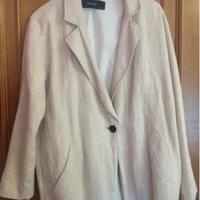 Giacca in lino misto cotone zara taglia L