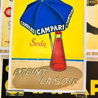 Campari Soda manifesto Pubblicitario - Vintage