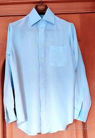 Camicia Barrimore in lino celeste taglia 39