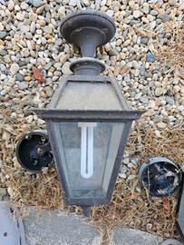 FARETTI VINTAGE IN METALLO PER GIARDINO