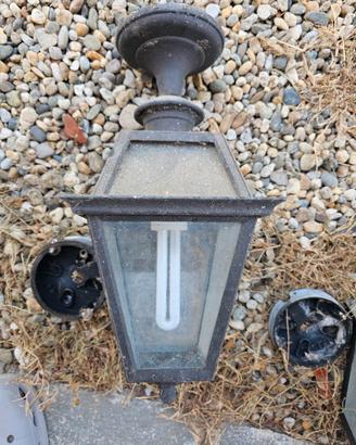 FARETTI VINTAGE IN METALLO PER GIARDINO