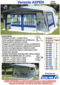 Veranda per caravan/roulotte