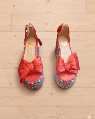 Sandali Espadrillas RAS - Rosse con Fiocco
