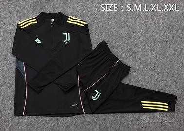 Tuta Juventus adidas nera XXL zip corta