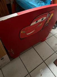 Lettino Cars bambino con doga e materasso