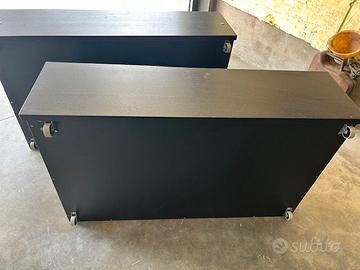 CASSETTONI  SCORREVOLI NERI PER LETTO IKEA