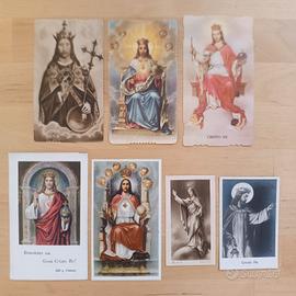 Lotto 7 immaginette d'epoca Cristo Re