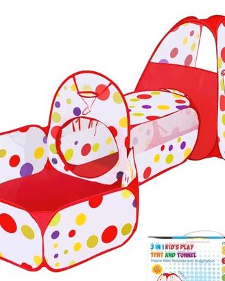 Tenda da gioco bambini 3 in 1- pop up con palline