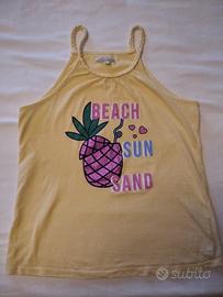 Top bimba con stampa ananas 