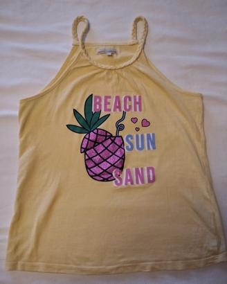Top bimba con stampa ananas 