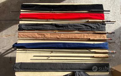 Lotto canne da pesca a mosca