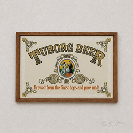 Insegna a Specchio con cornice Birra Tuborg
