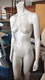 manichino intero donna bianco argentato