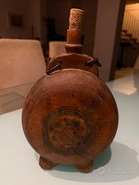 Antica fiasca Kulacs ungherese in legno