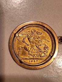 sterlina d'oro 1957