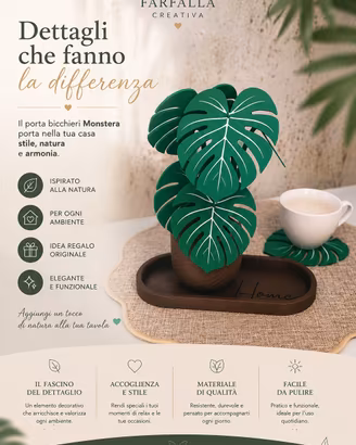 porta bicchieri  e decorazione 