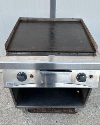 Fry top liscia a gas da 900