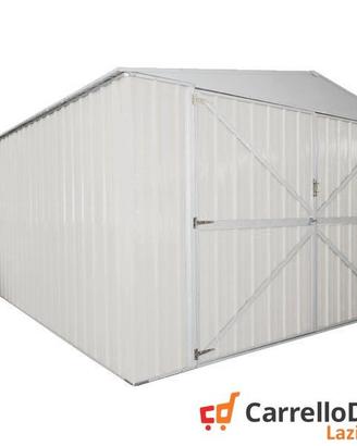 Box acciaio garage auto lamiera 360x600 bianco