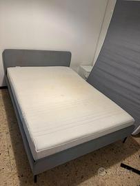Letto SLATTUM 140x200 cm con materasso in foam GRA