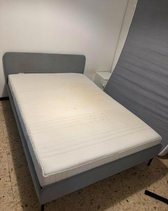 Letto SLATTUM 140x200 cm con materasso in foam GRA