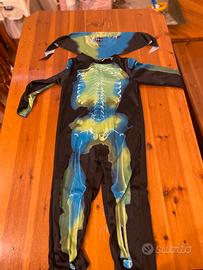 Costune carnevale scheletro fluorescente bambino