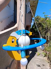 Lampadario per cameretta bambini Luna e Stelle 