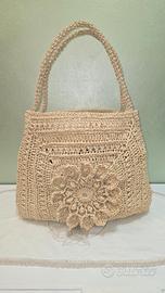 Borsa in raffia naturale 