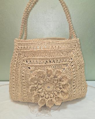Borsa in raffia naturale 