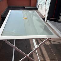 Tavolo esterno vetro temperato