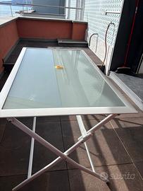 Tavolo esterno vetro temperato