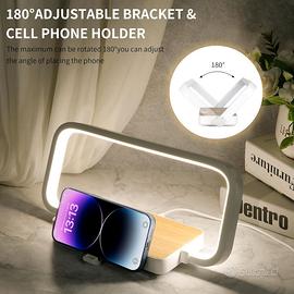 Lampada da Comodino con Caricatore Wireless