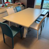 Tavolo Big Table + 6 sedie in pelle BONALDO